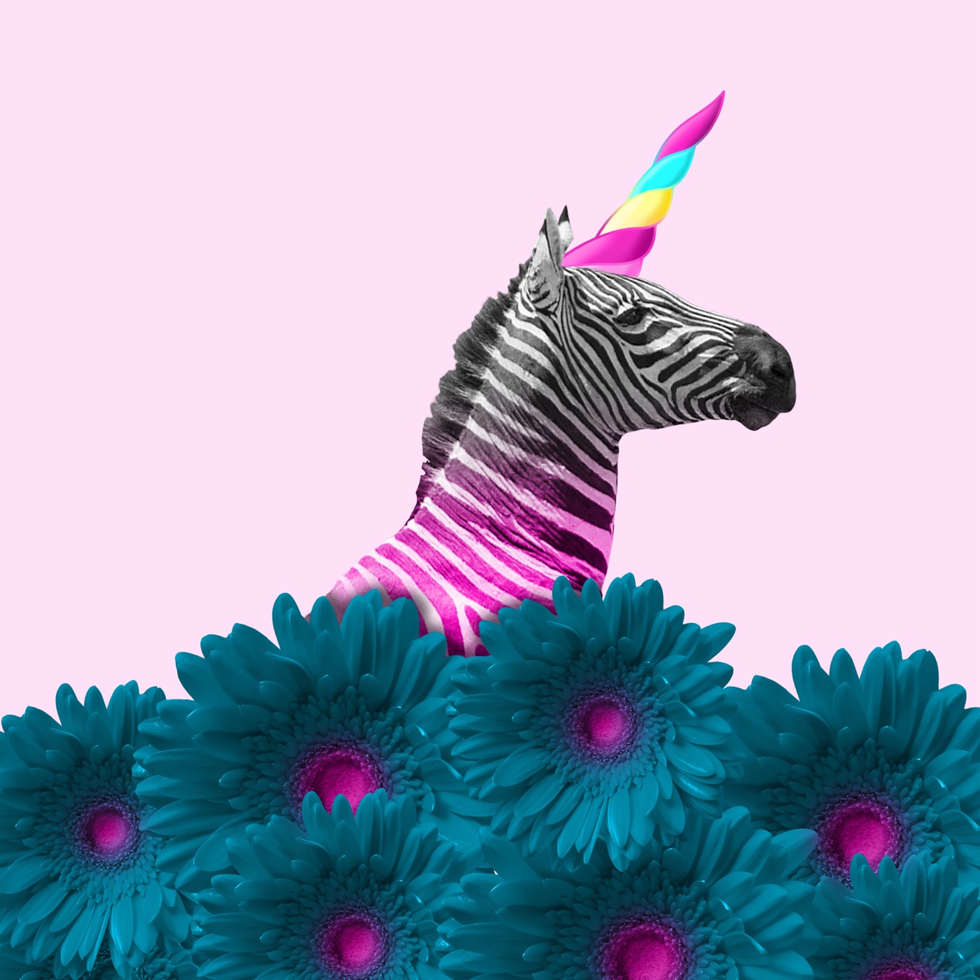 Neon Fantasy Zebra — psychedelic Kindle skin