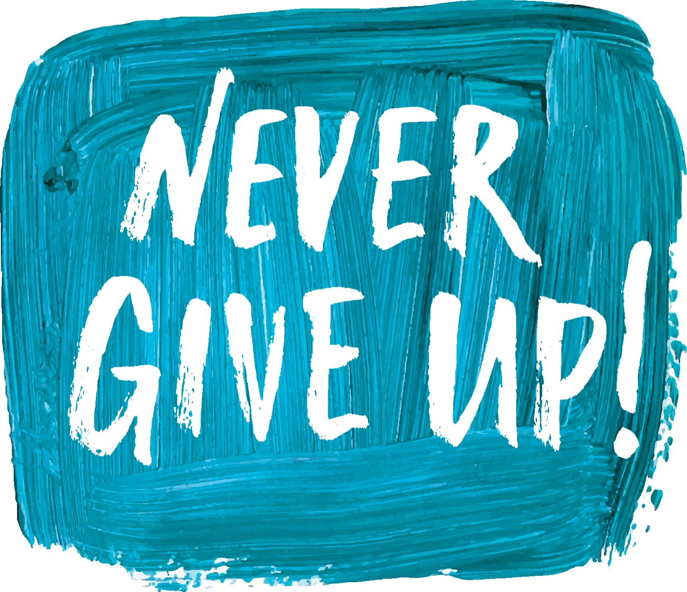 Never Give Up — teal MacBook skin