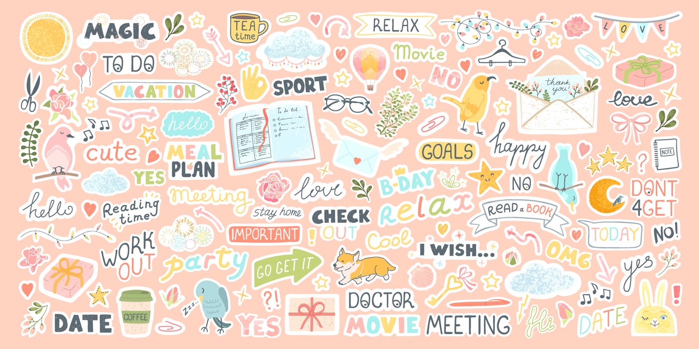 Cute Planner Stickers — pastel Xbox skin