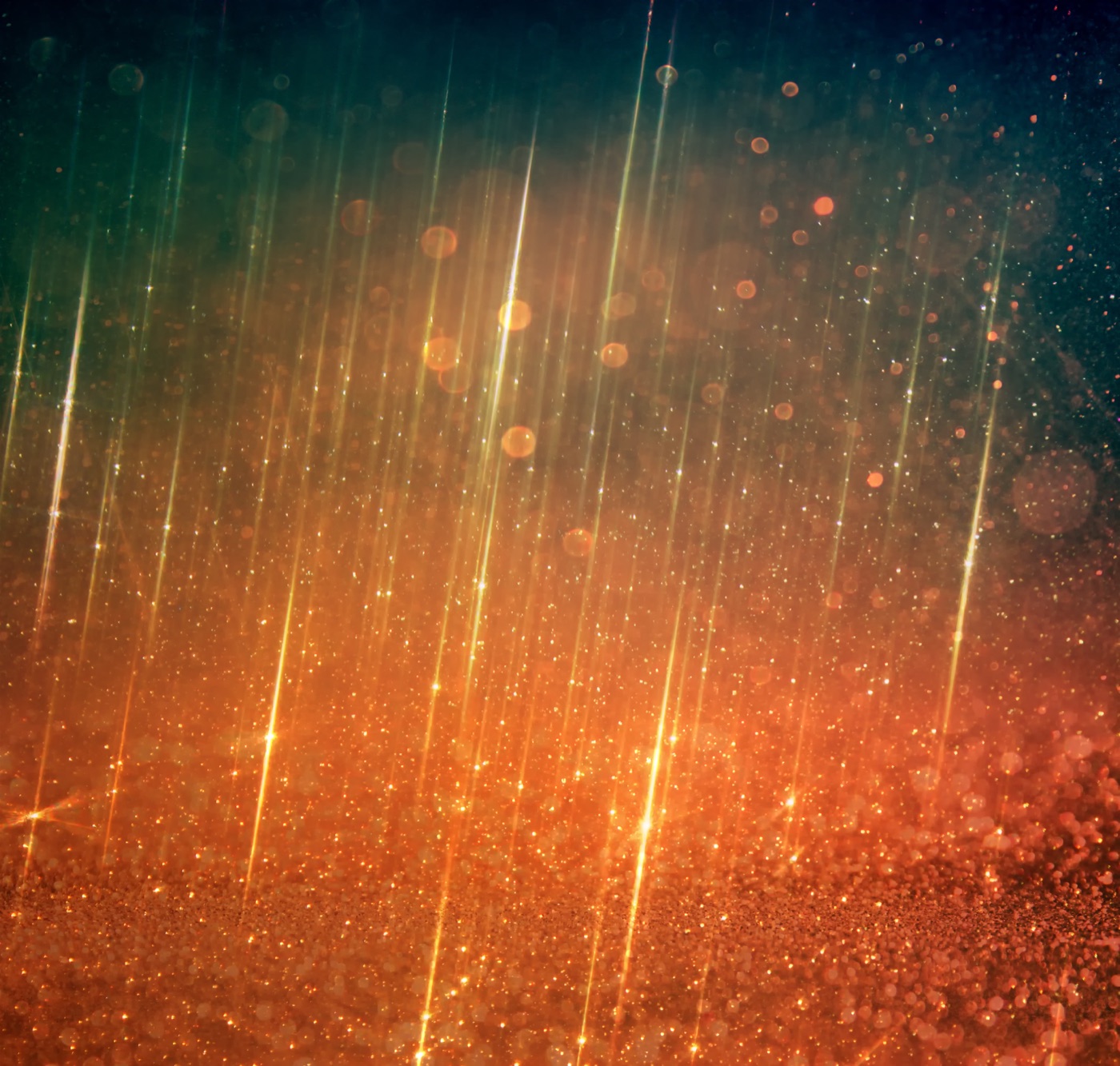 Golden Orange Beams — glitter Laptop skin