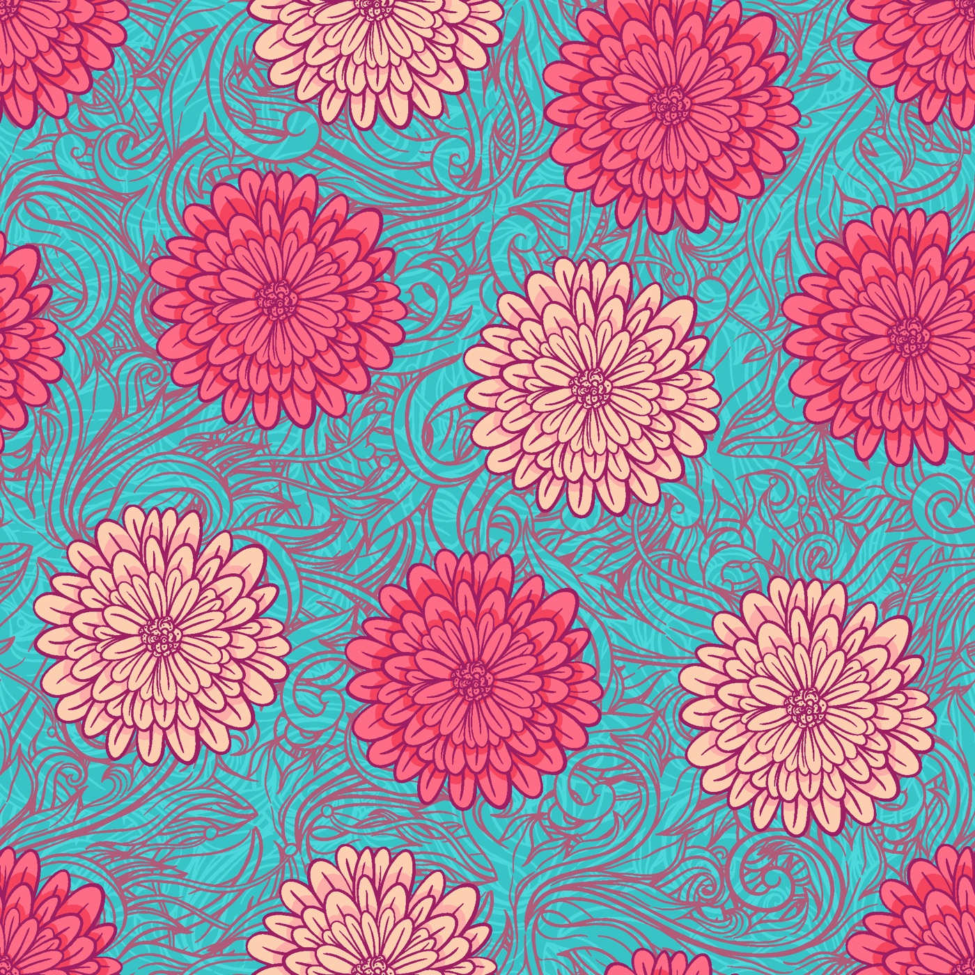 Pink Floral Swirl — floral MacBook skin