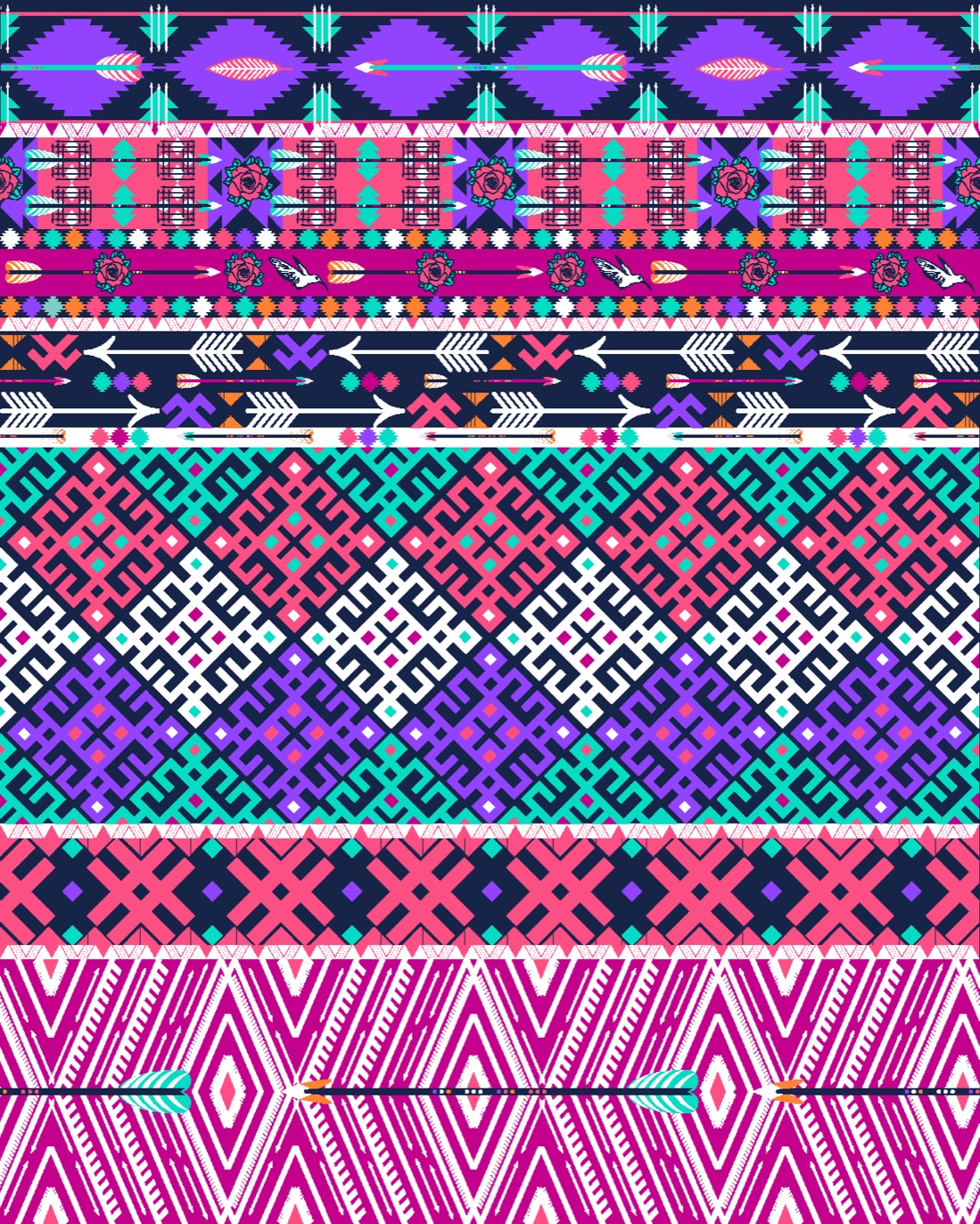 Aztec Boho Pattern — teal Kindle skin