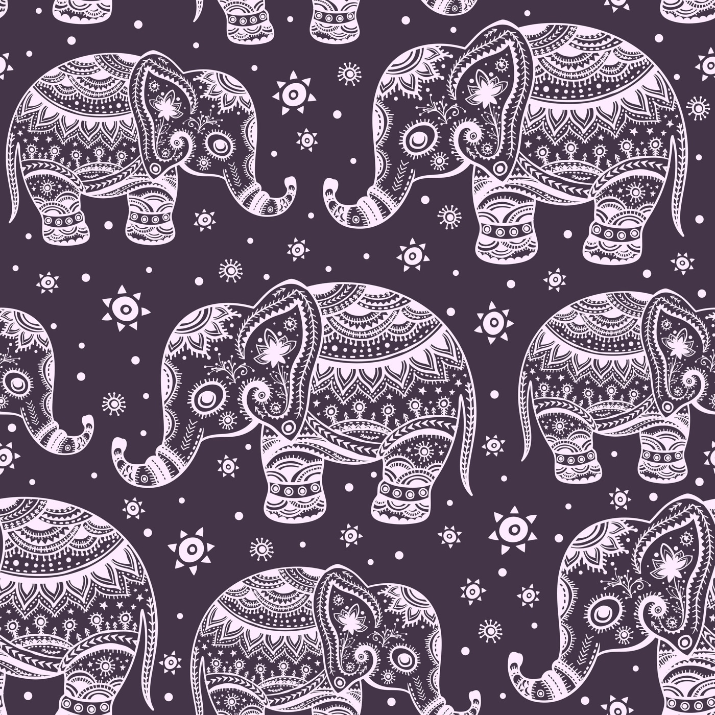Sacred Elephant Pattern — boho iPad skin