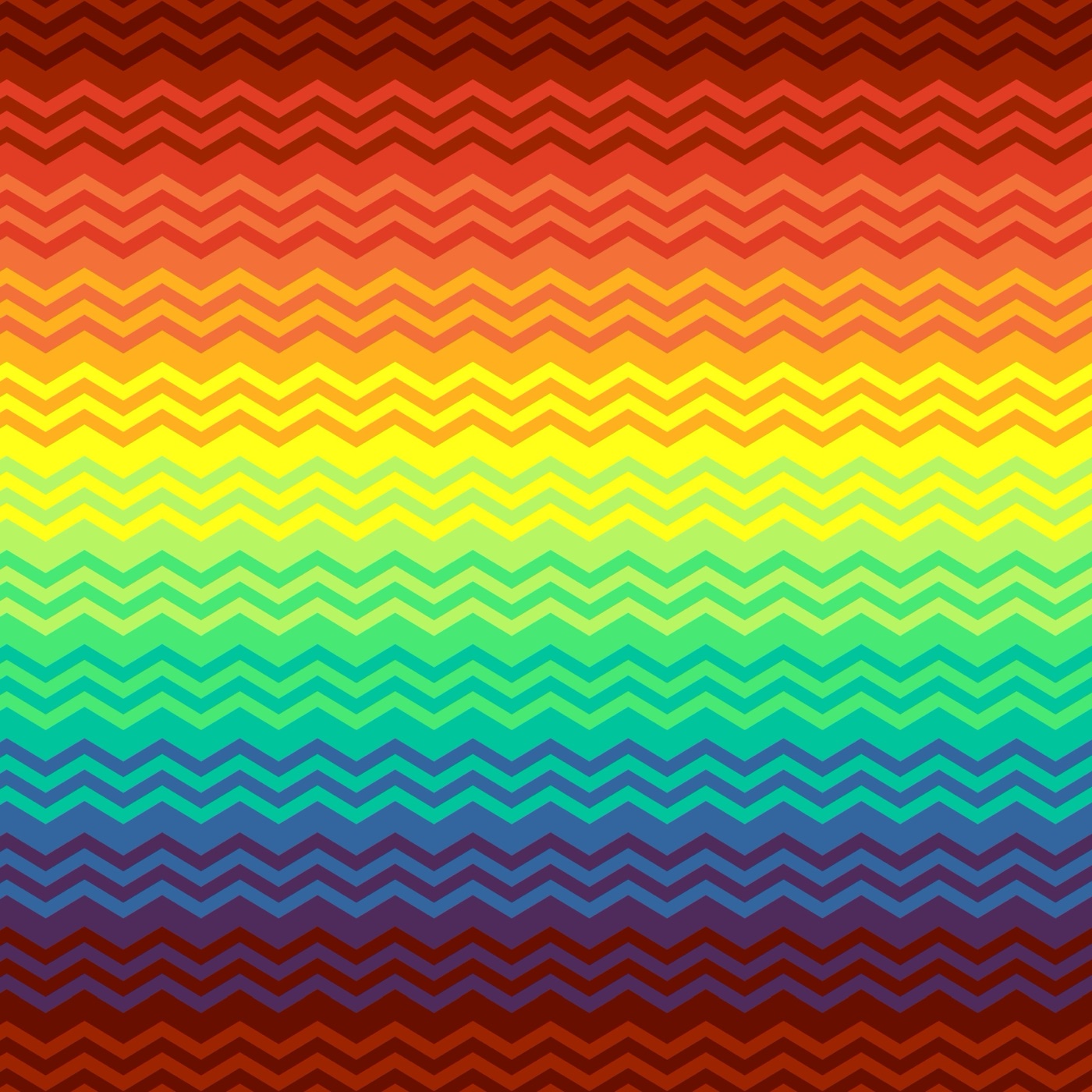Rainbow Chevron Waves — retro Kindle skin