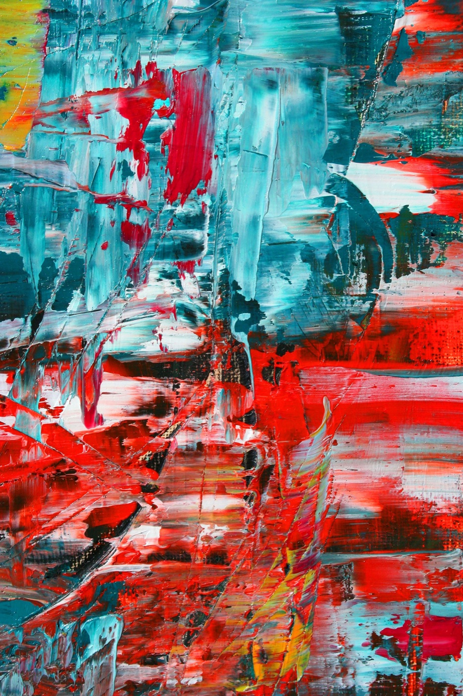 Abstract Oil Painting — red Steam Deck skin