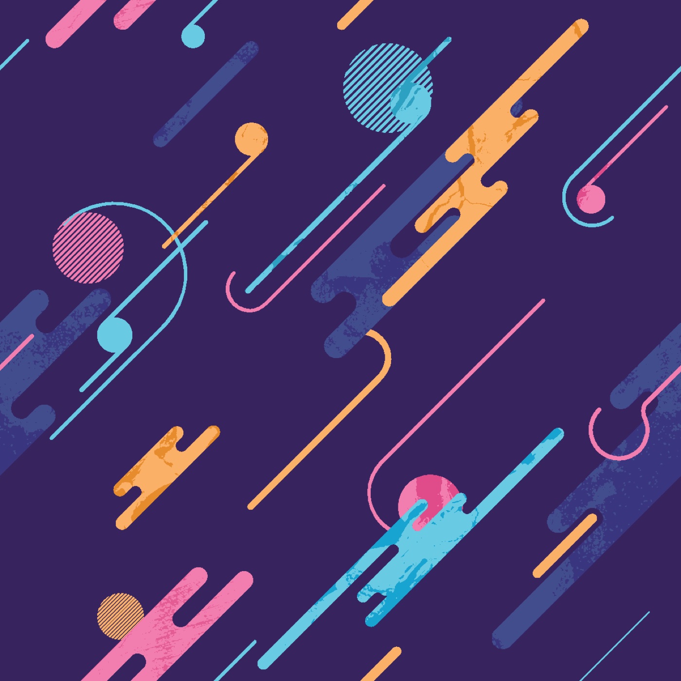 Retro Shape Pattern — retro Laptop skin
