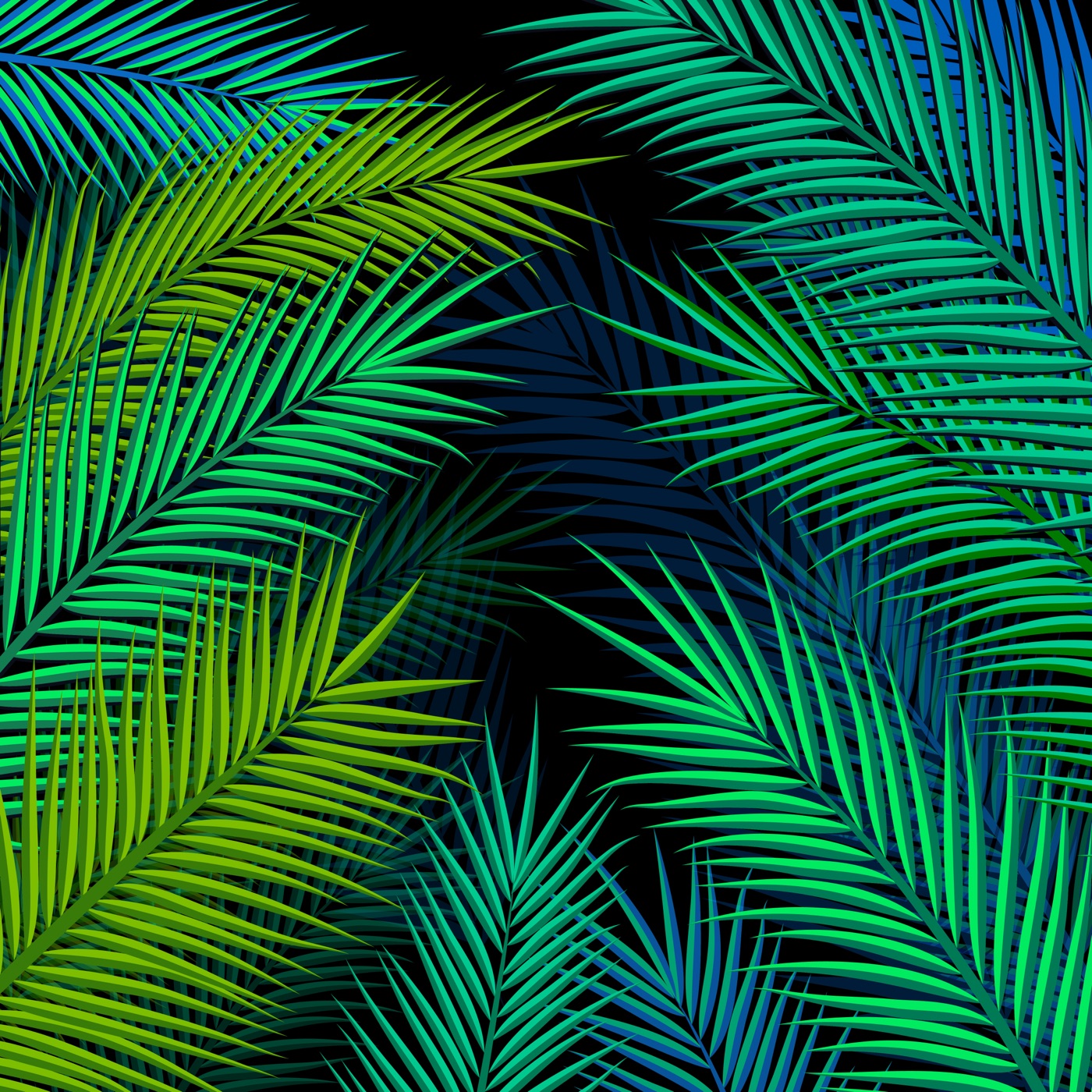 Retro Jungle Palms — retro Laptop skin