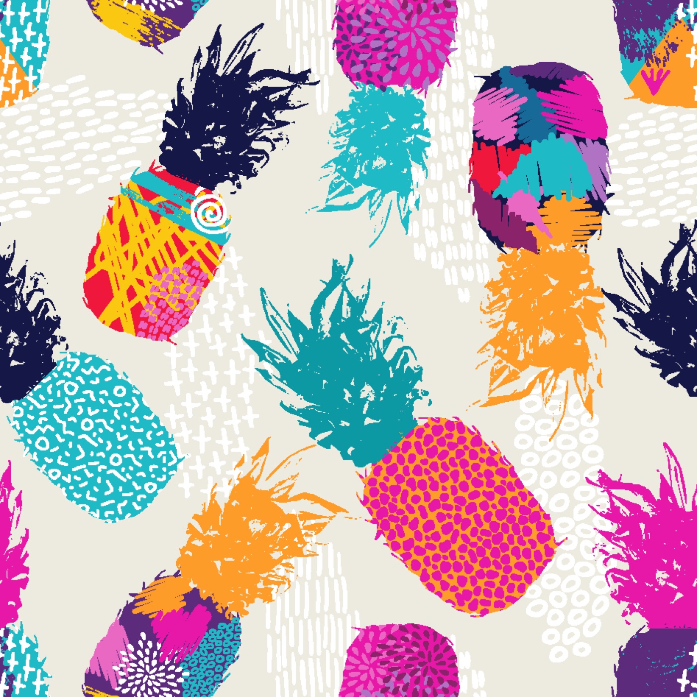 Retro Summer Pineapple — retro Laptop skin