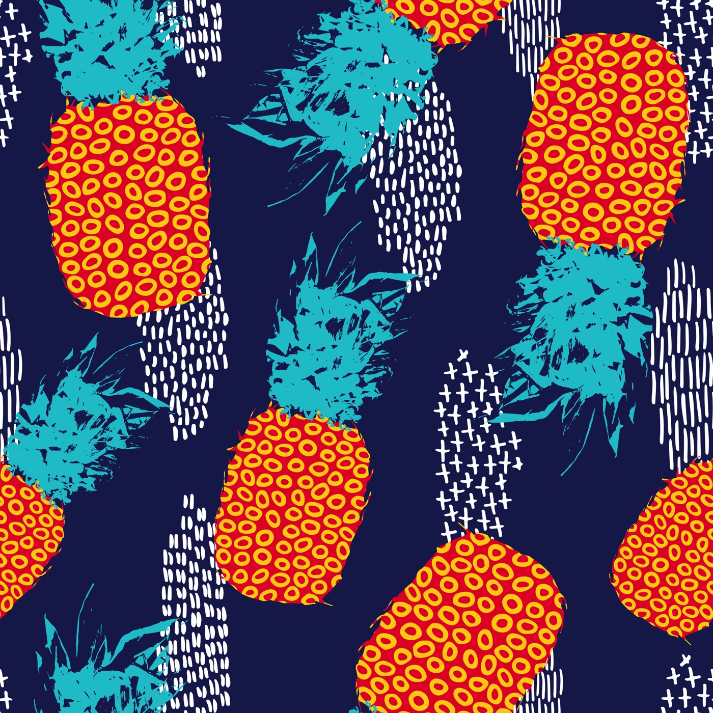 Retro Pineapple Party — tropical MagicBand skin
