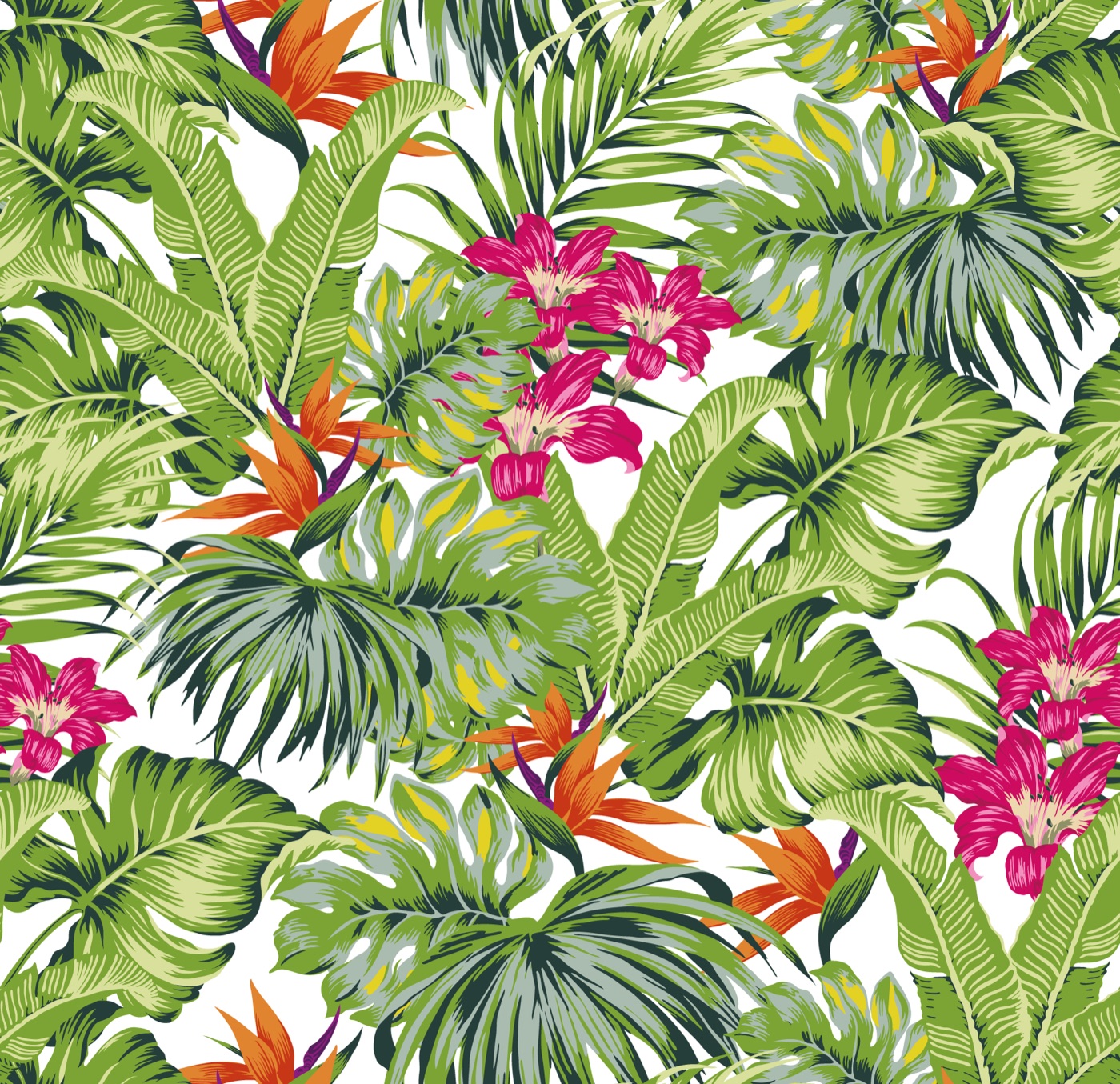 Tropical Bloom — emerald green MacBook skin