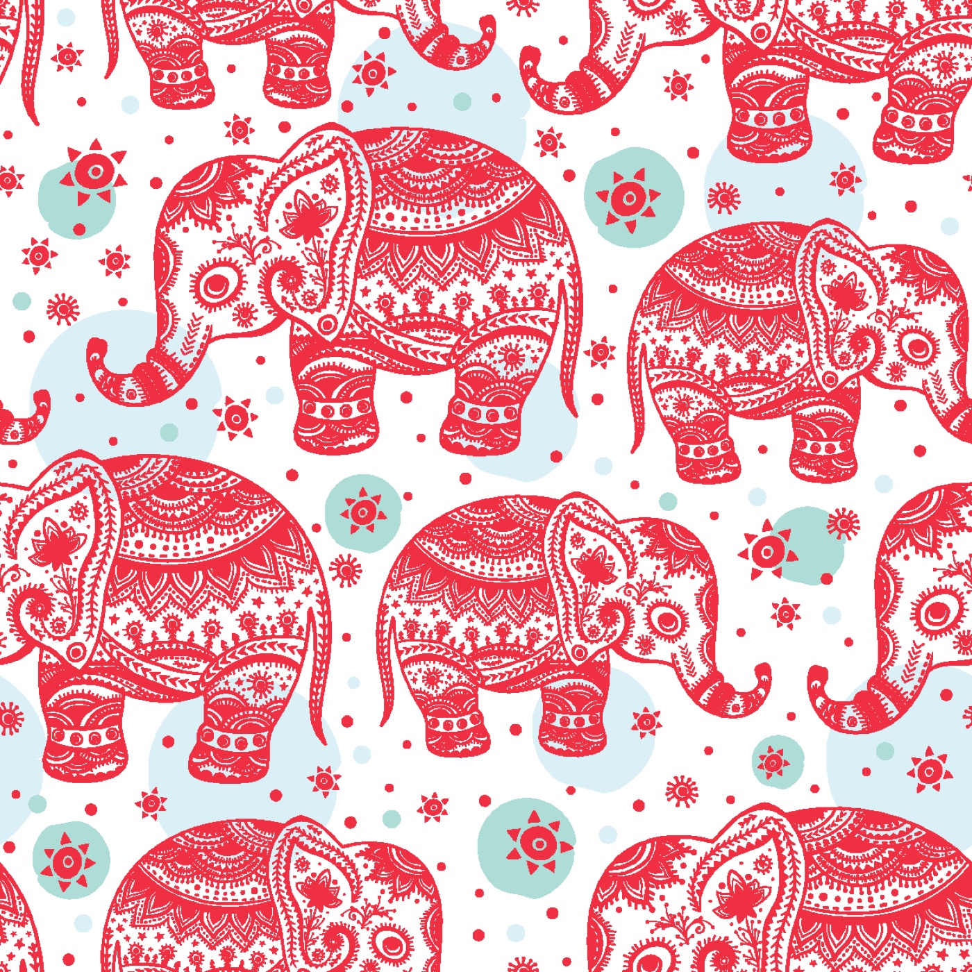Sacred Elephant Polkadots — boho iPad skin