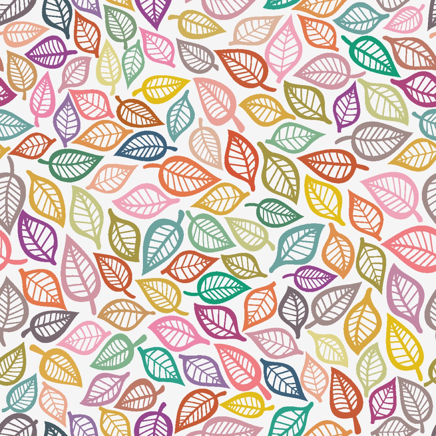 Scattered Colorful Leaves — boho iPad skin
