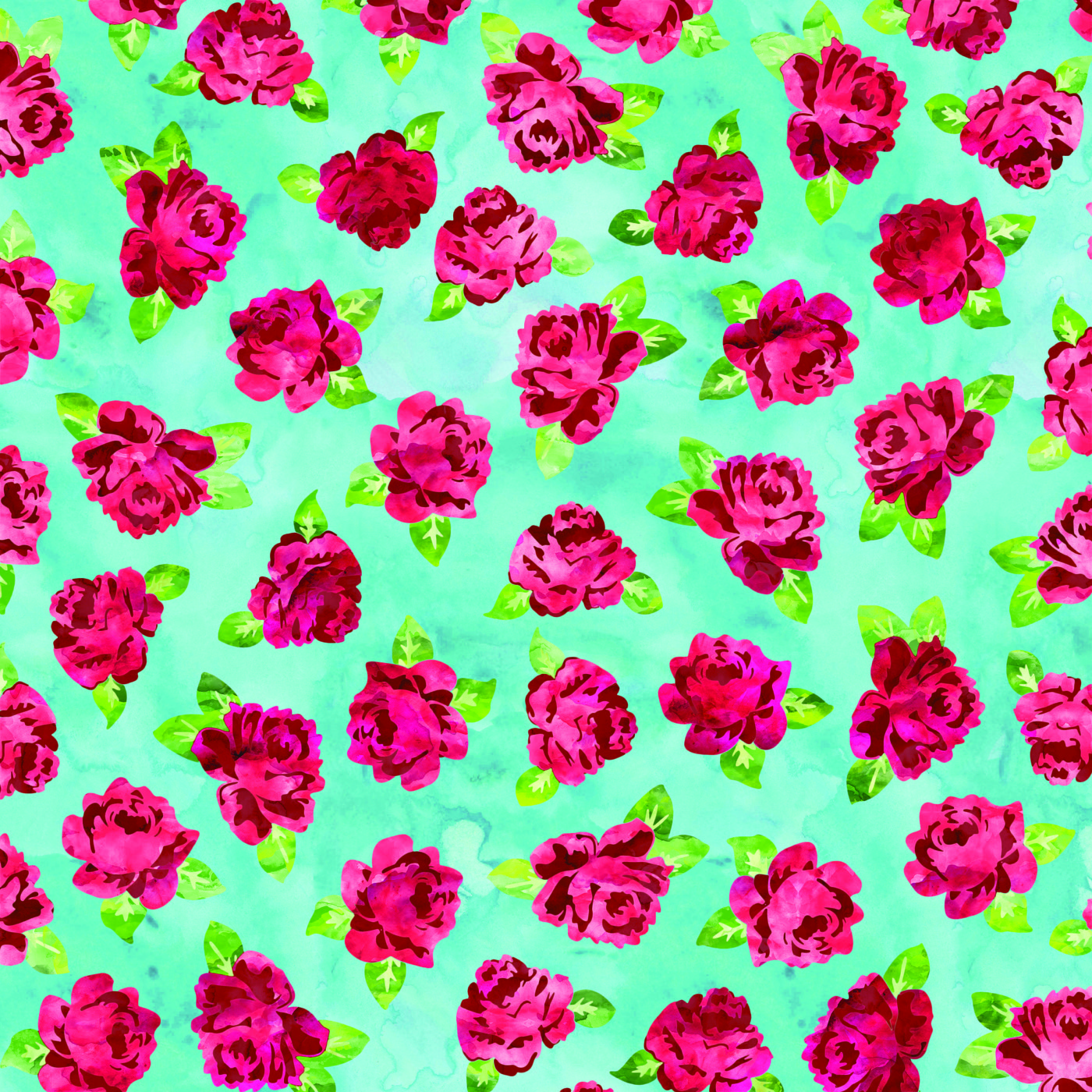 Shabby Chic Roses — teal Laptop skin