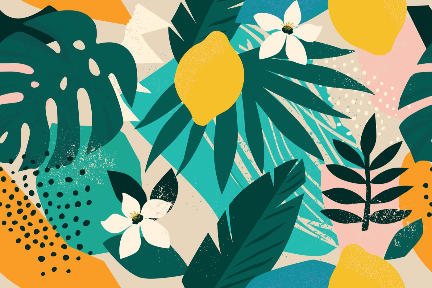 Tropical Lemon Collage — tropical Steam Deck skin