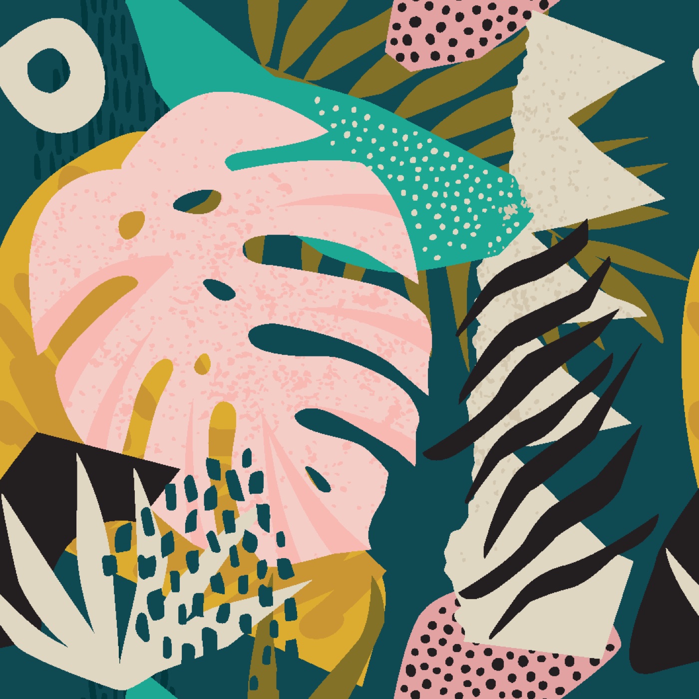 Jungle Collage Abstract — tropical Steam Deck skin