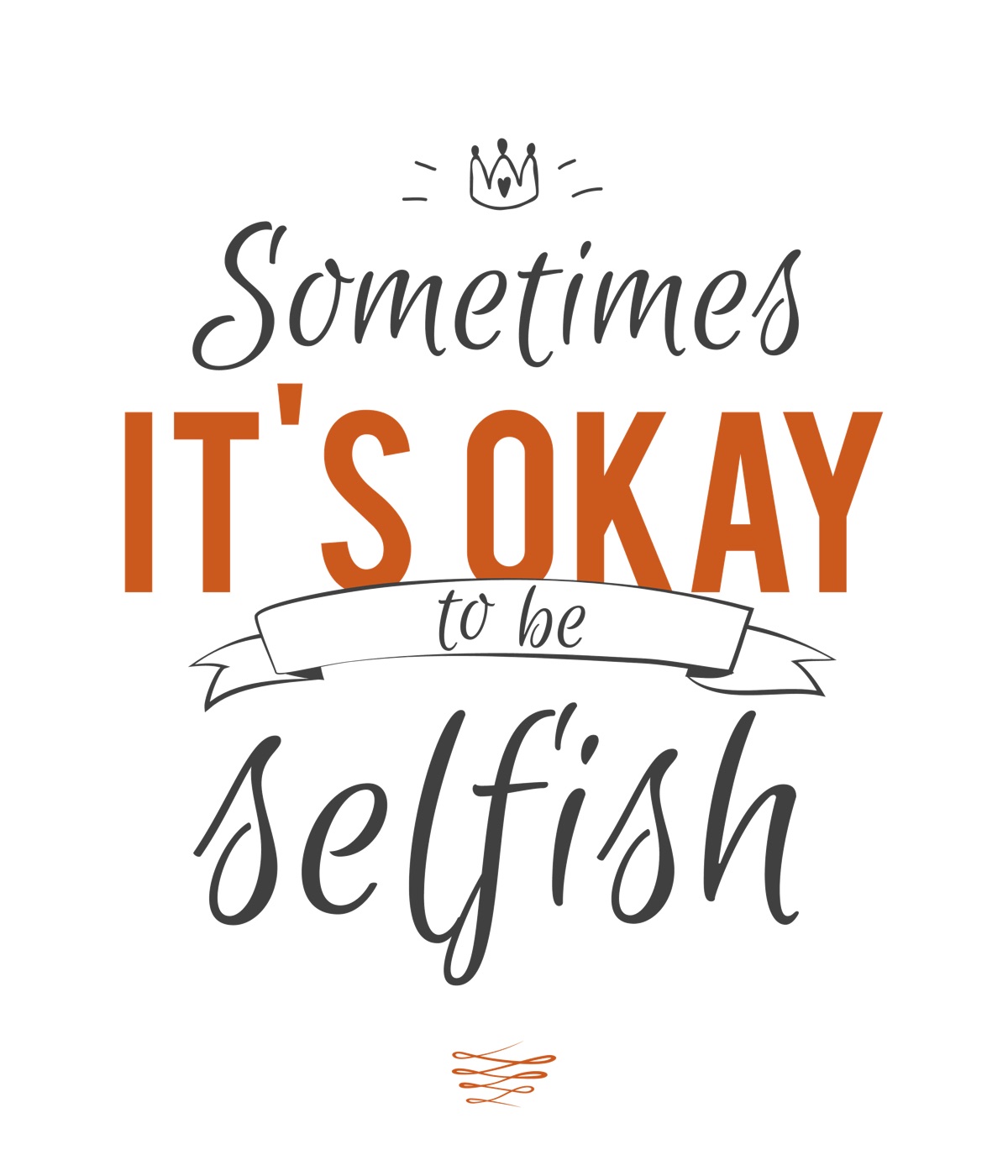 Okay To Be Selfish — retro Laptop skin