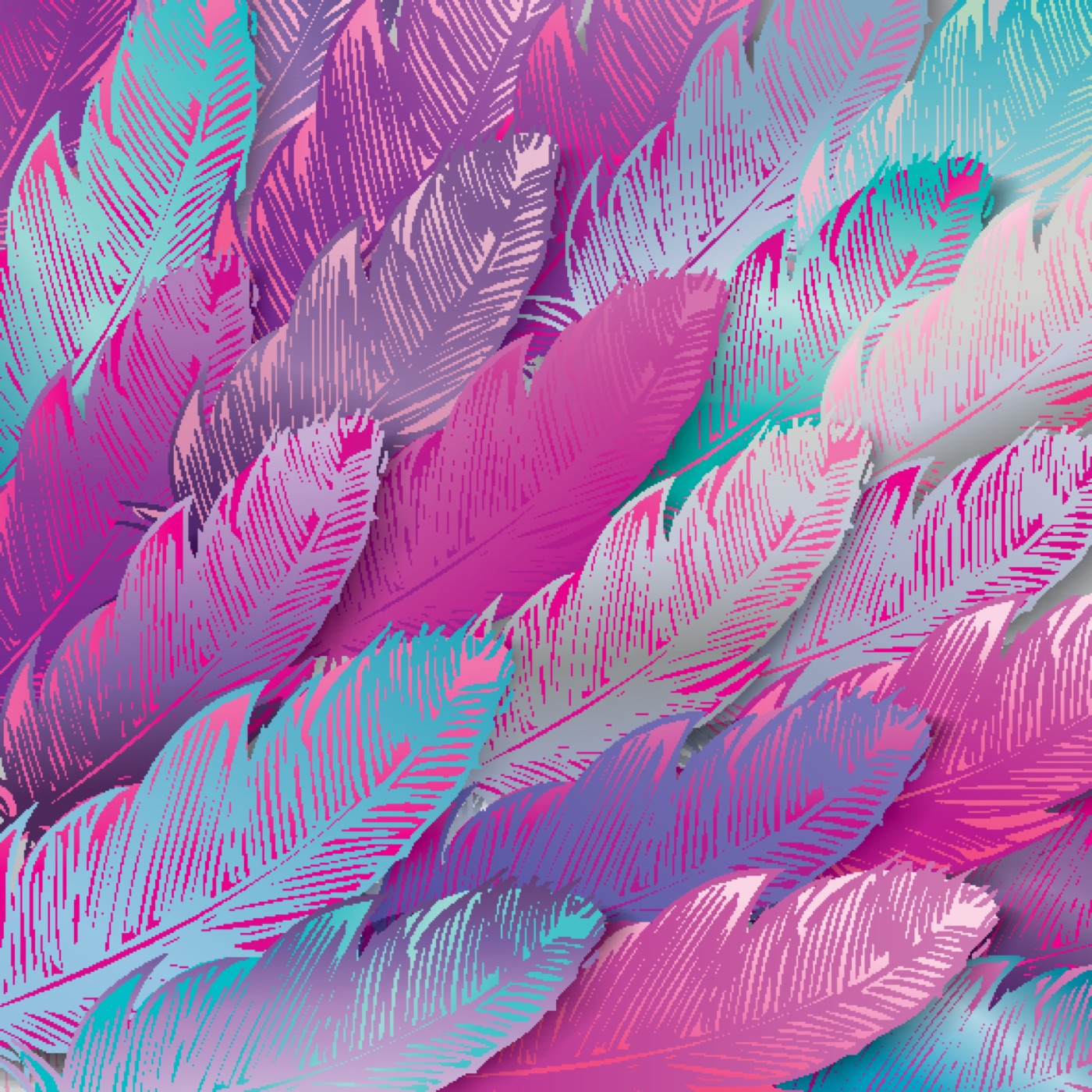 Spectral Vector Feathers — lavender Laptop skin