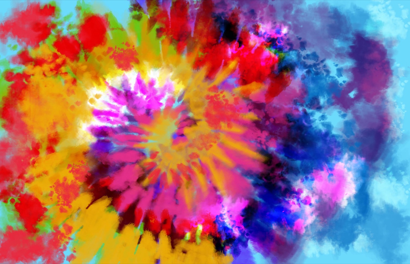 Spiral Tie-Dye — psychedelic Laptop skin