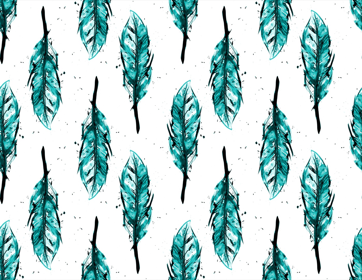 Teal Feather Splatter — teal Apple Watch skin