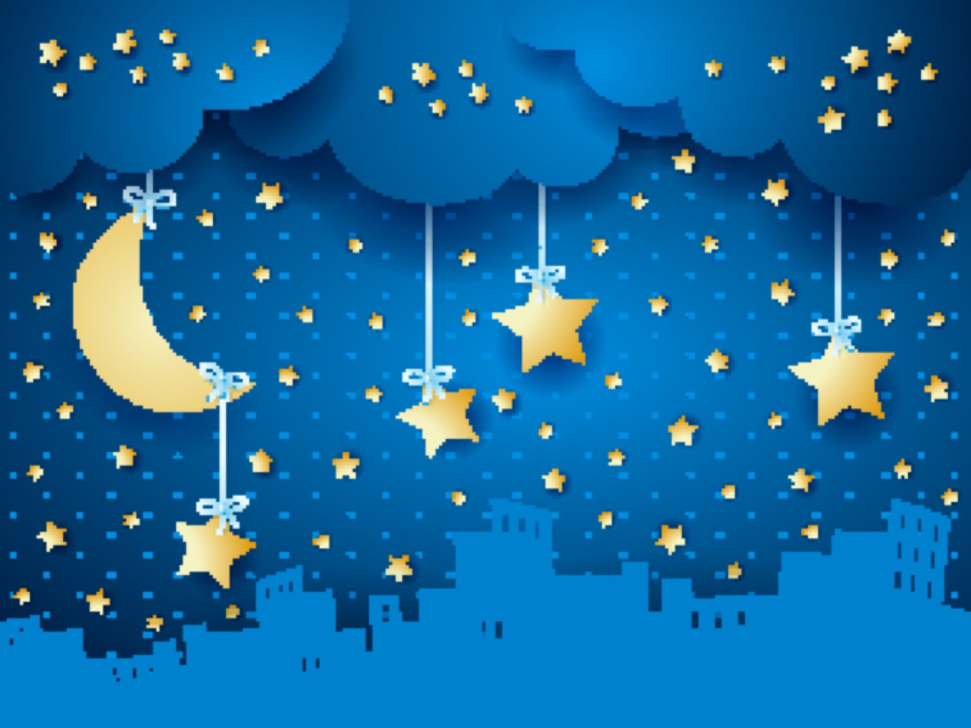 Night City Sky — gold Nintendo Switch skin