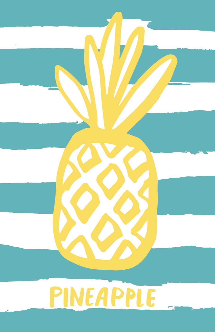 Pineapple Stripe Fun — retro Kindle skin