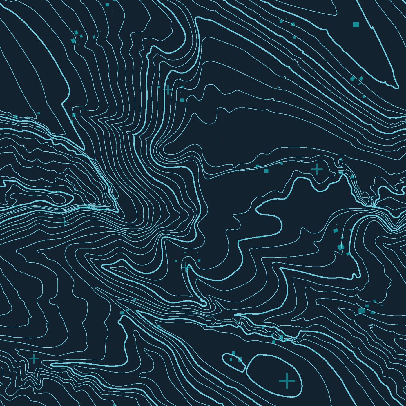 Stylish Topography — teal Kindle skin