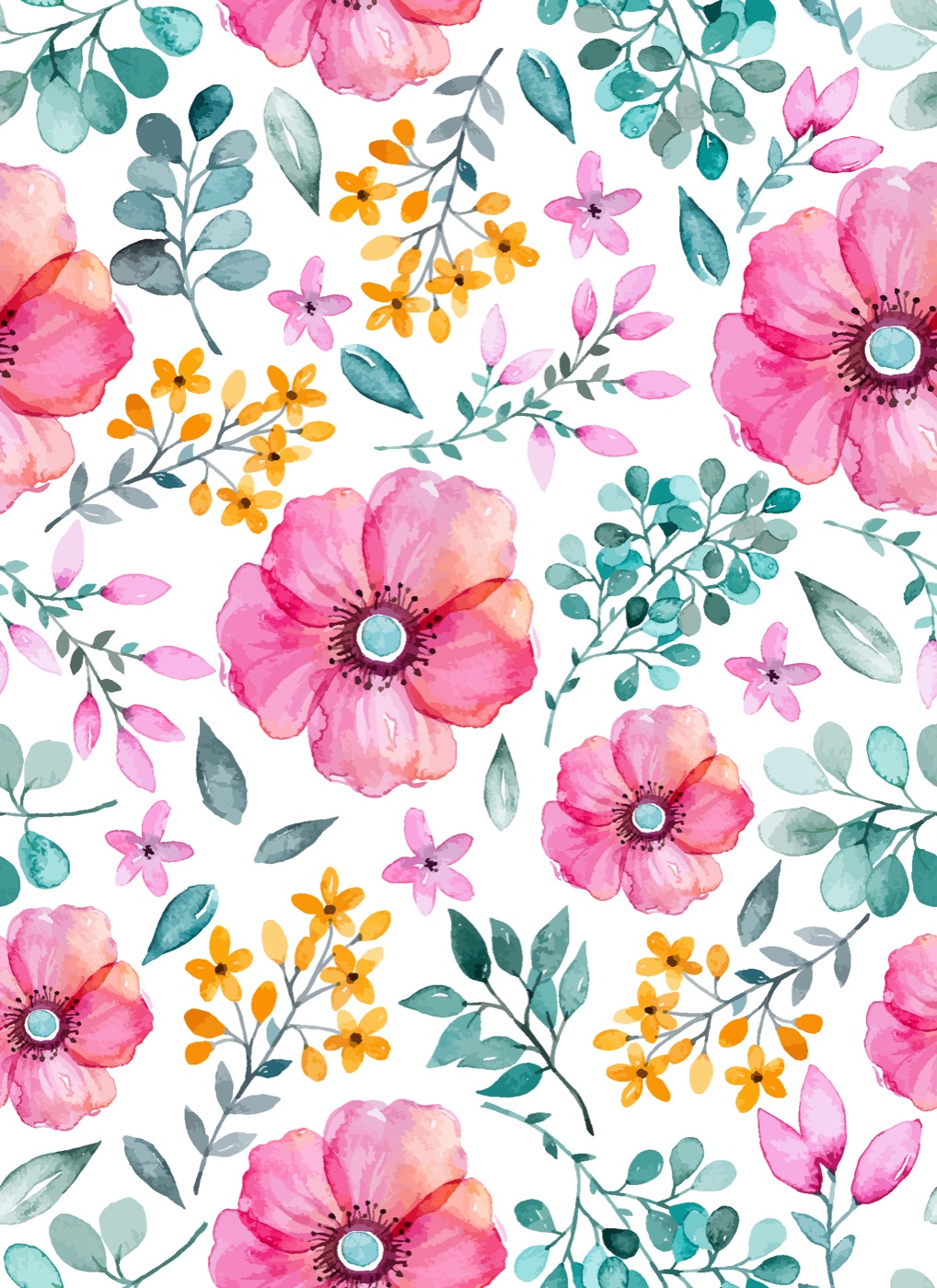 Pink Floral Watercolor — floral MacBook skin