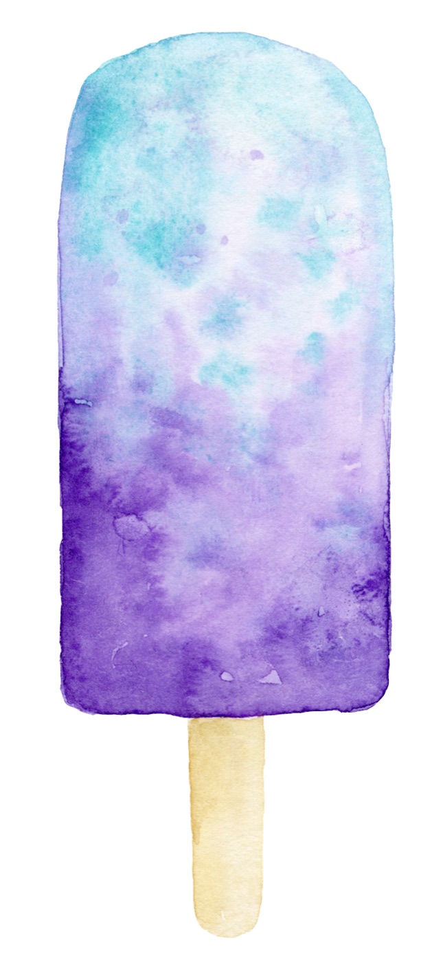 Popsicle Watercolor Gradient — sky blue MacBook skin