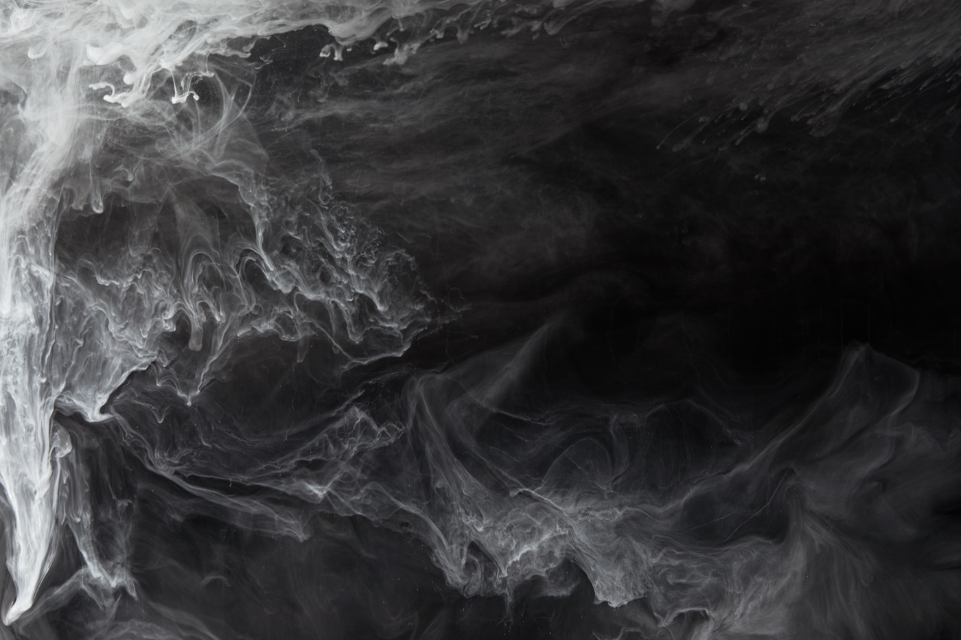 Swirling Smoke — black Laptop skin