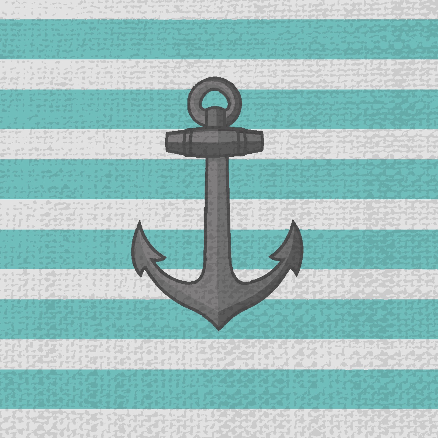 Nautical Anchor Stripes — teal Laptop skin