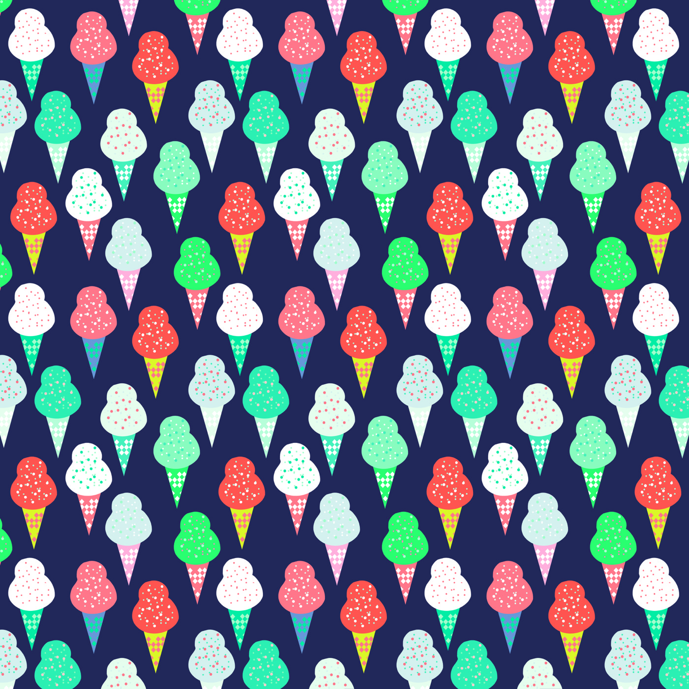 Ice Cream Cones — mint green MagicBand skin