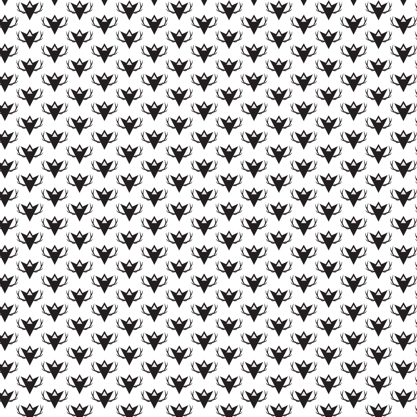Arrowhead Antlers Pattern — black Laptop skin