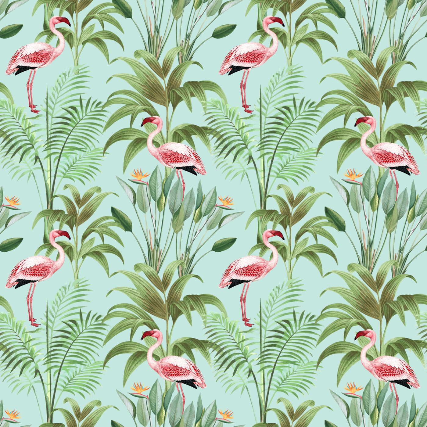 Tropical Flamingo Scene — tropical Steam Deck skin