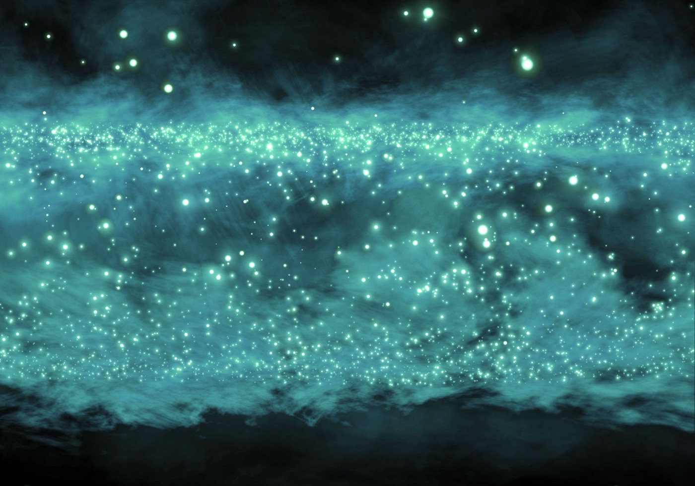 Teal Galaxy Surface — galaxy Kindle skin