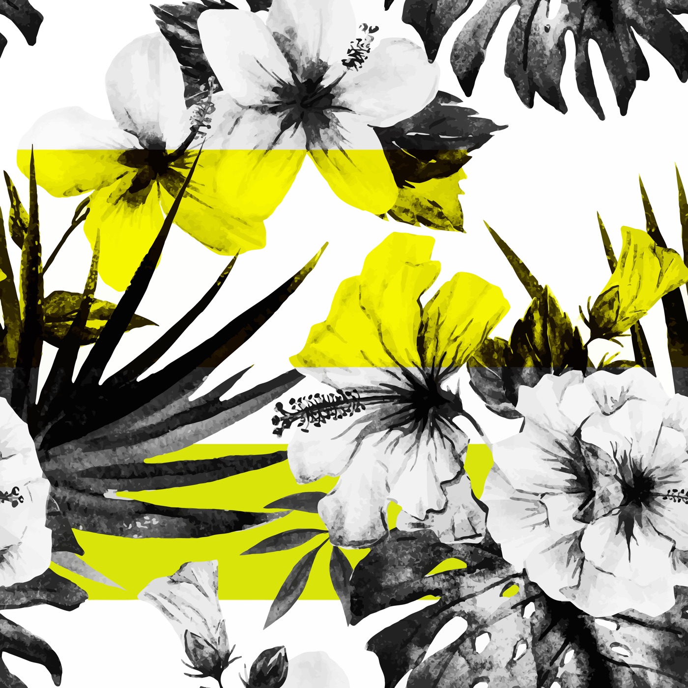 Tropical Sun Floral — yellow Kindle skin