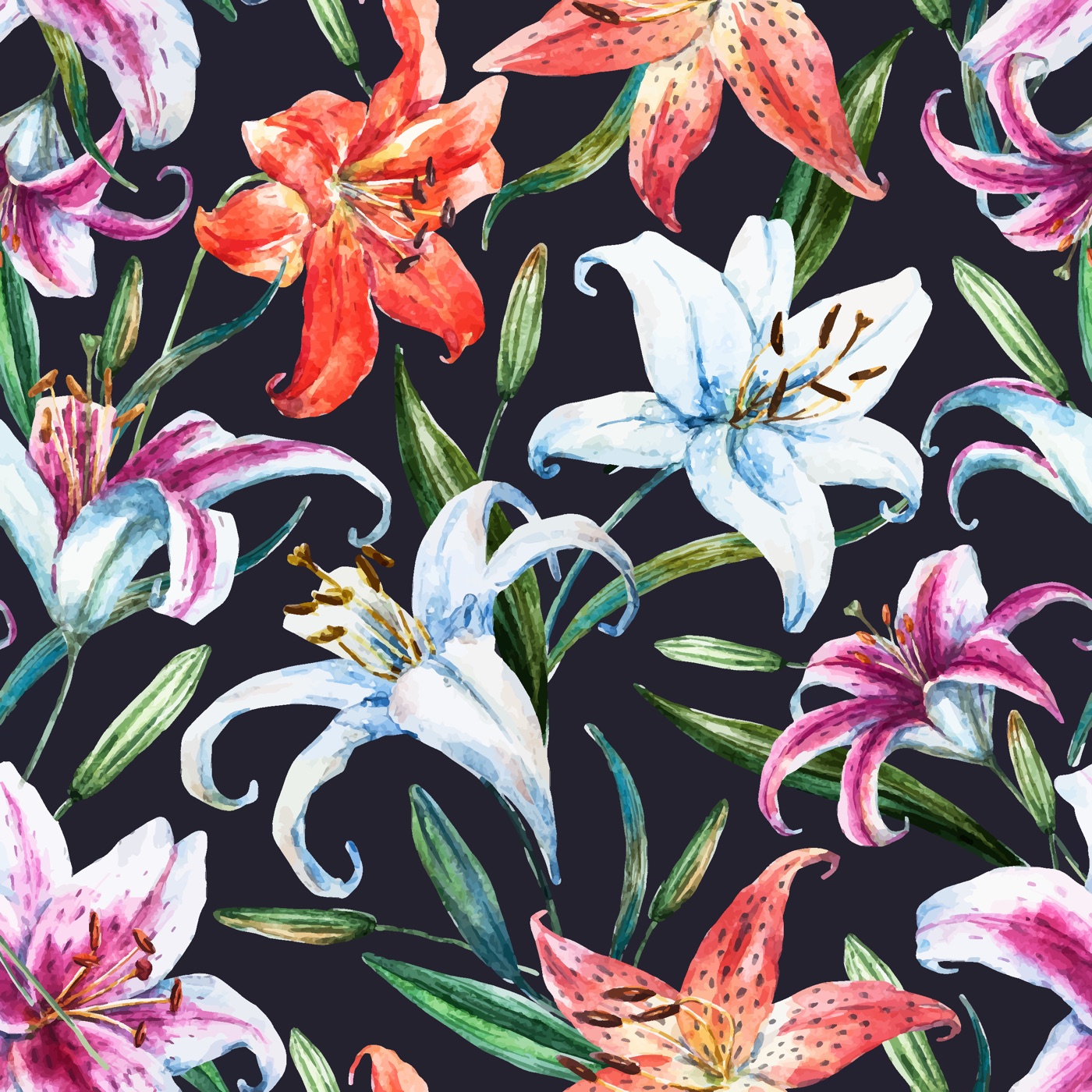 Tropical Lily Garden — floral iPhone skin