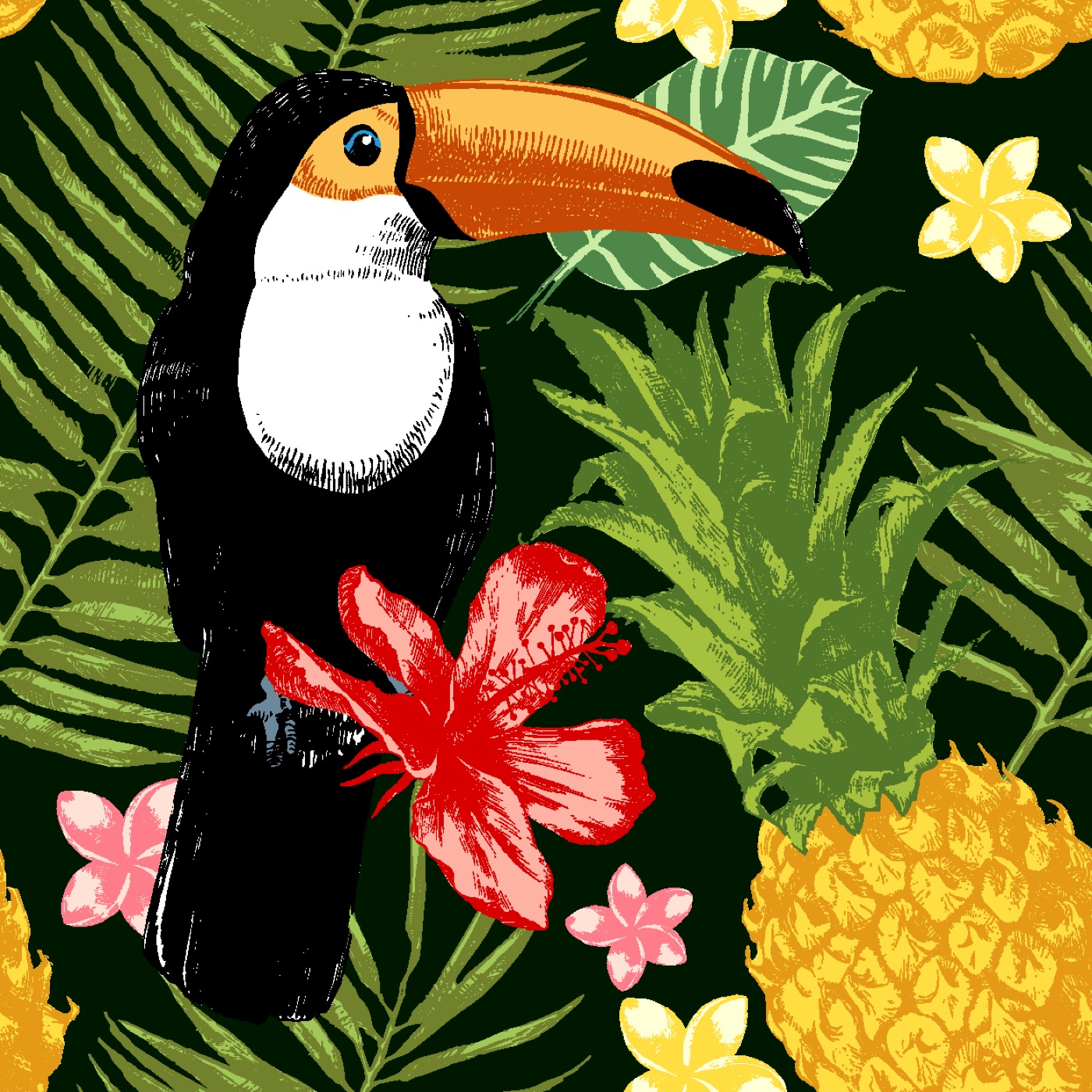 Tropical Summer Toucan — tropical Steam Deck skin