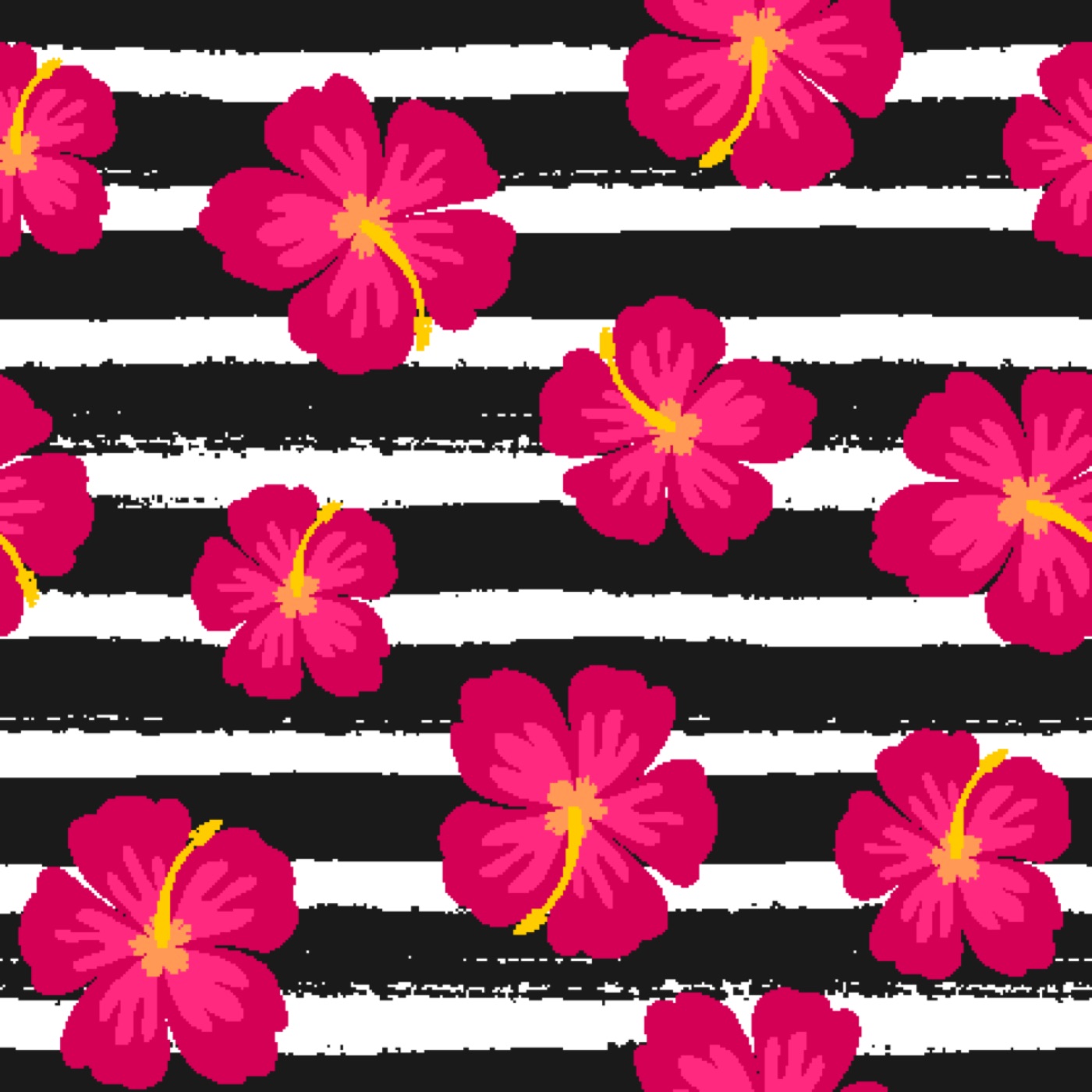Tropical Hibiscus Stripes — tropical Steam Deck skin