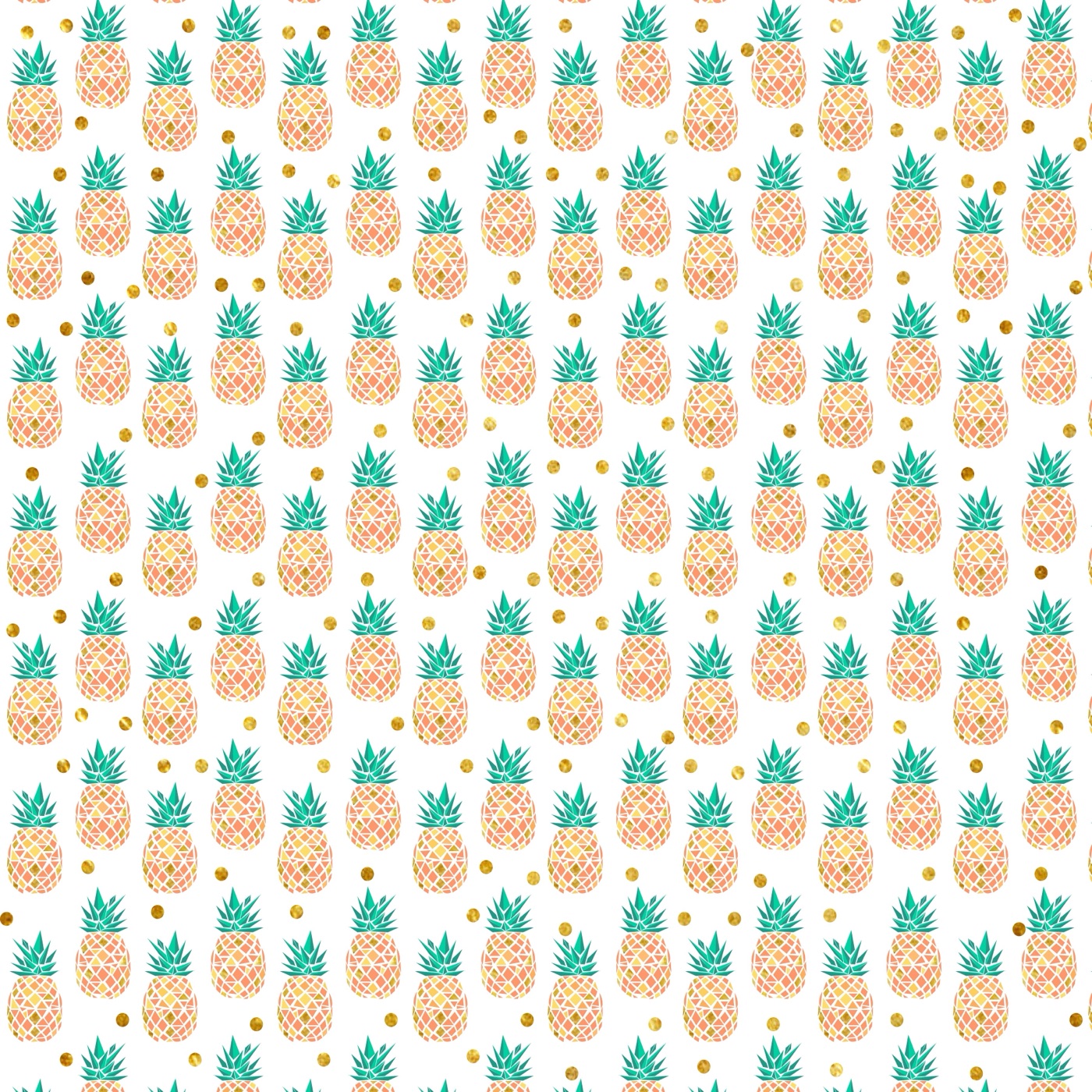 Golden Pineapple Summer — gold Laptop skin