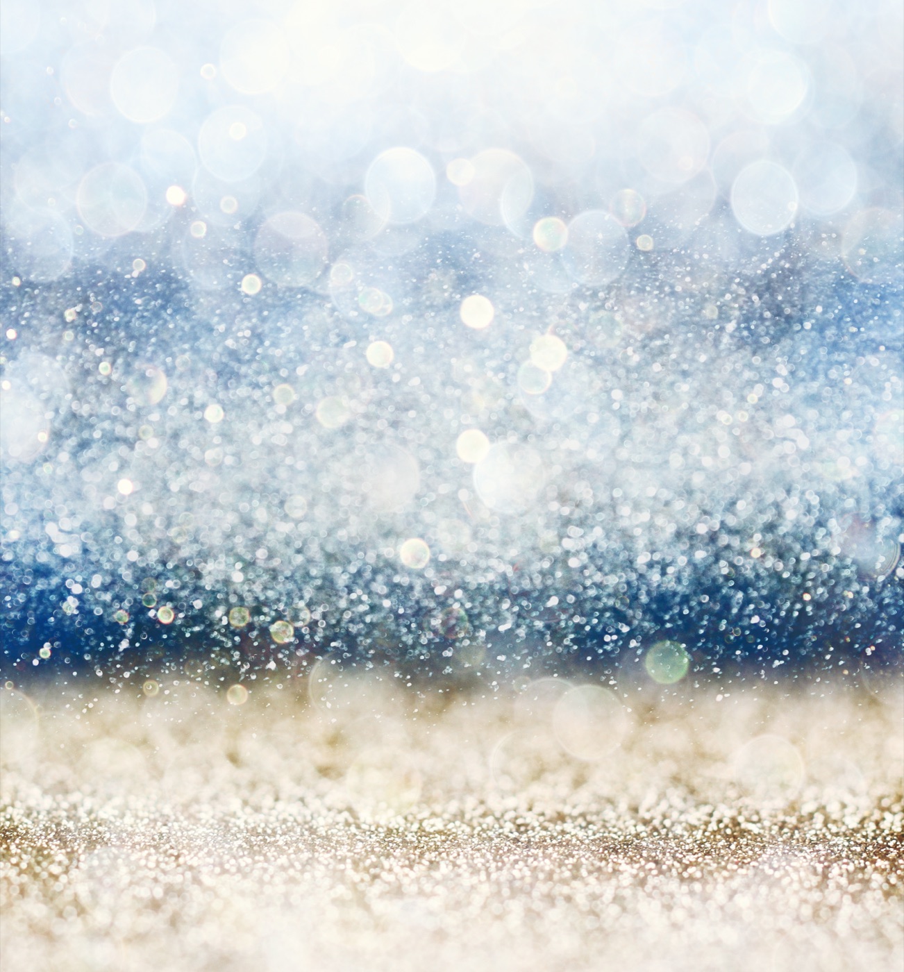 Blue Gold Sparkles — glitter Kindle skin