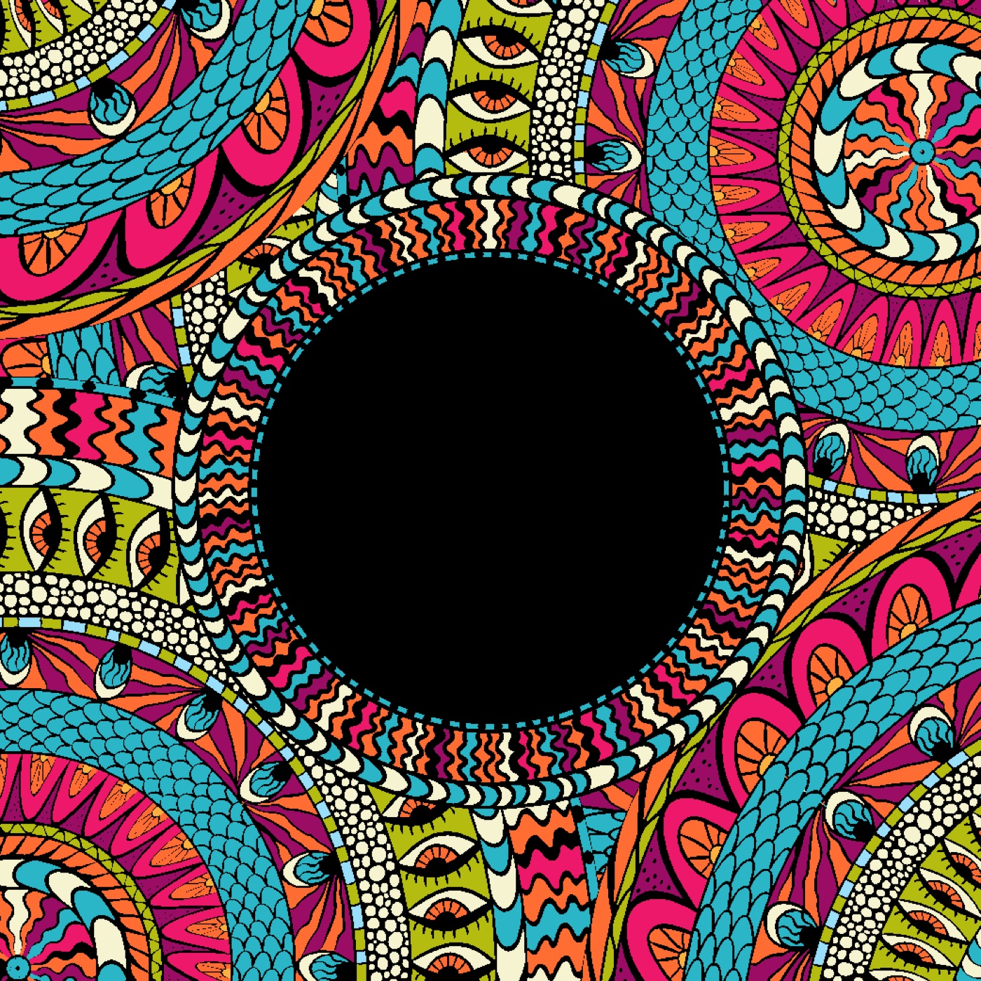 Aztec Eye Pattern — psychedelic Kindle skin