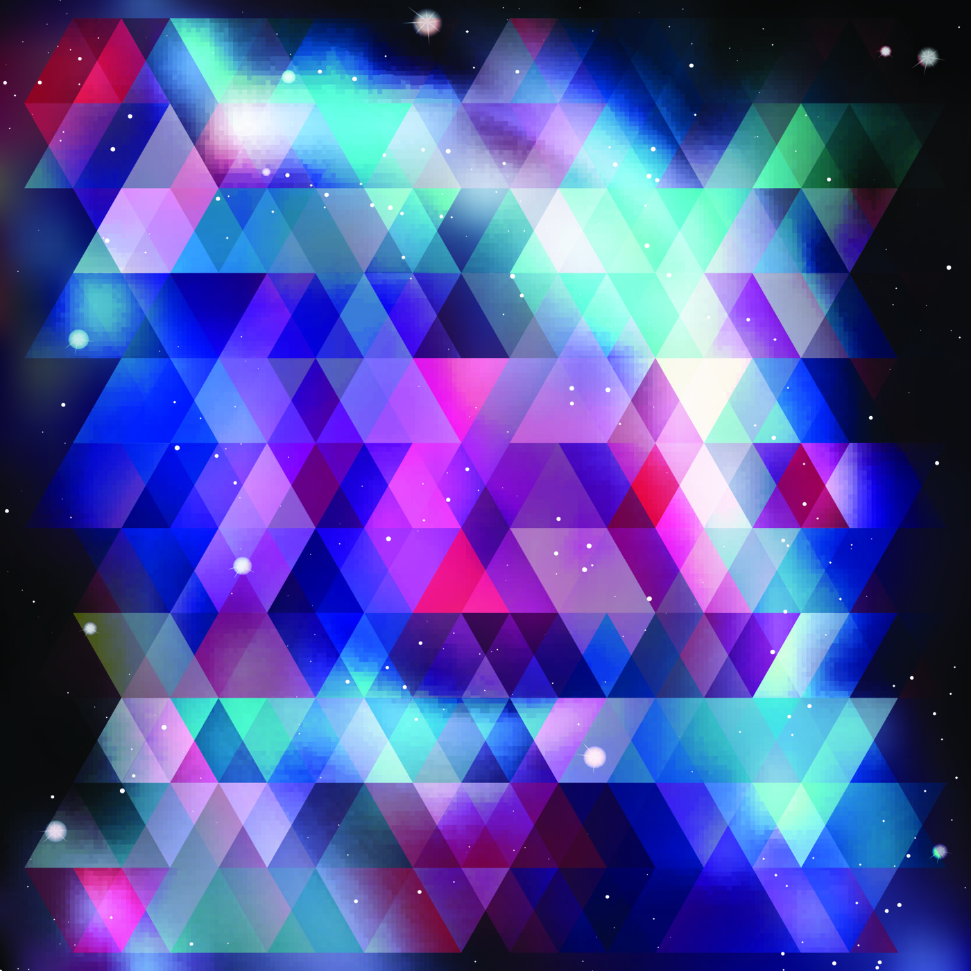 Vector Triangle Galaxy — cyberpunk MacBook skin