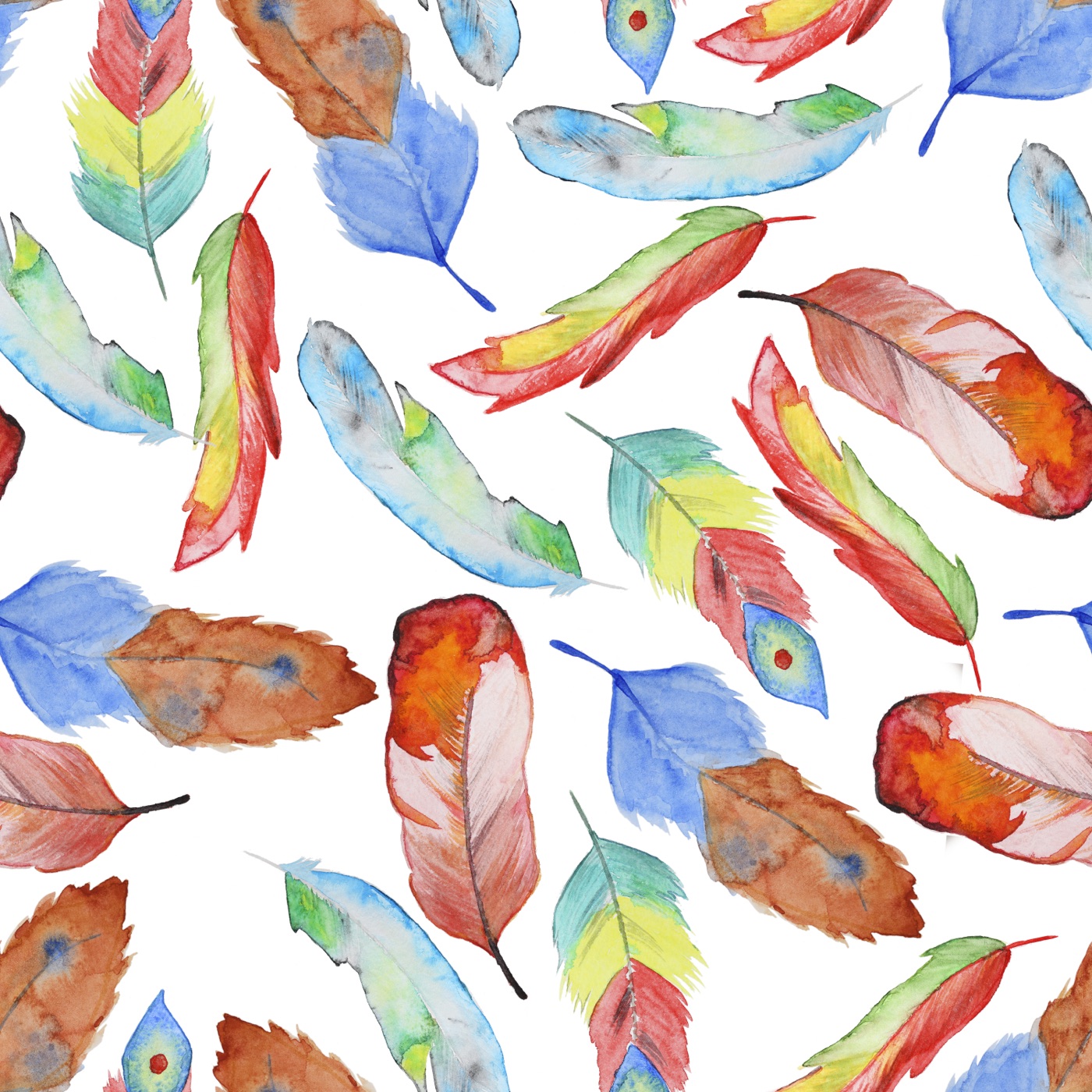 Vibrant Feather Watercolor — boho Nintendo Switch skin