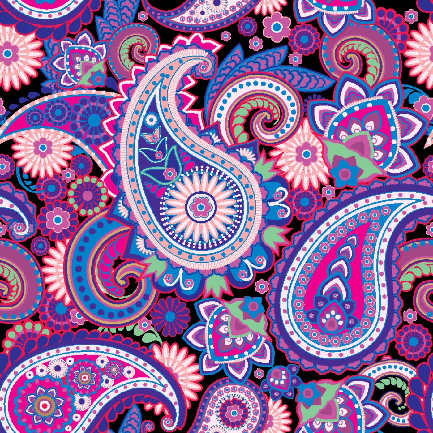 Vibrant Paisley Swirls — boho iPad skin