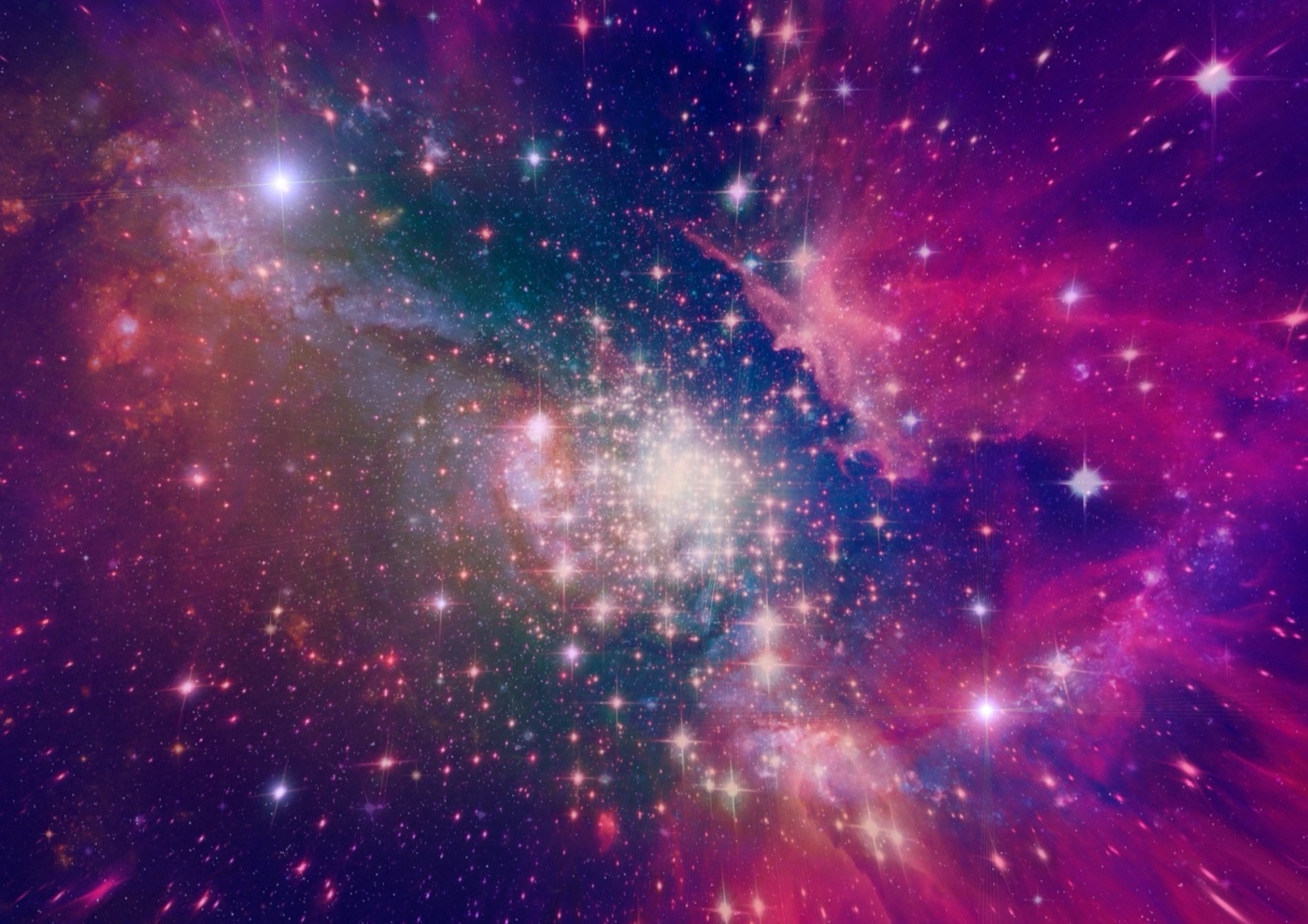 Vibrant Sparkly Space — galaxy Laptop skin
