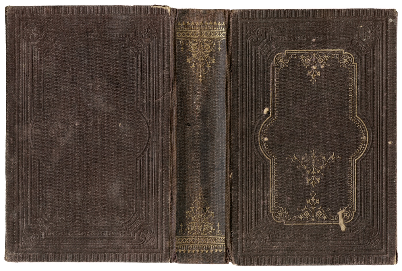 Vintage Book Cover — gold Laptop skin