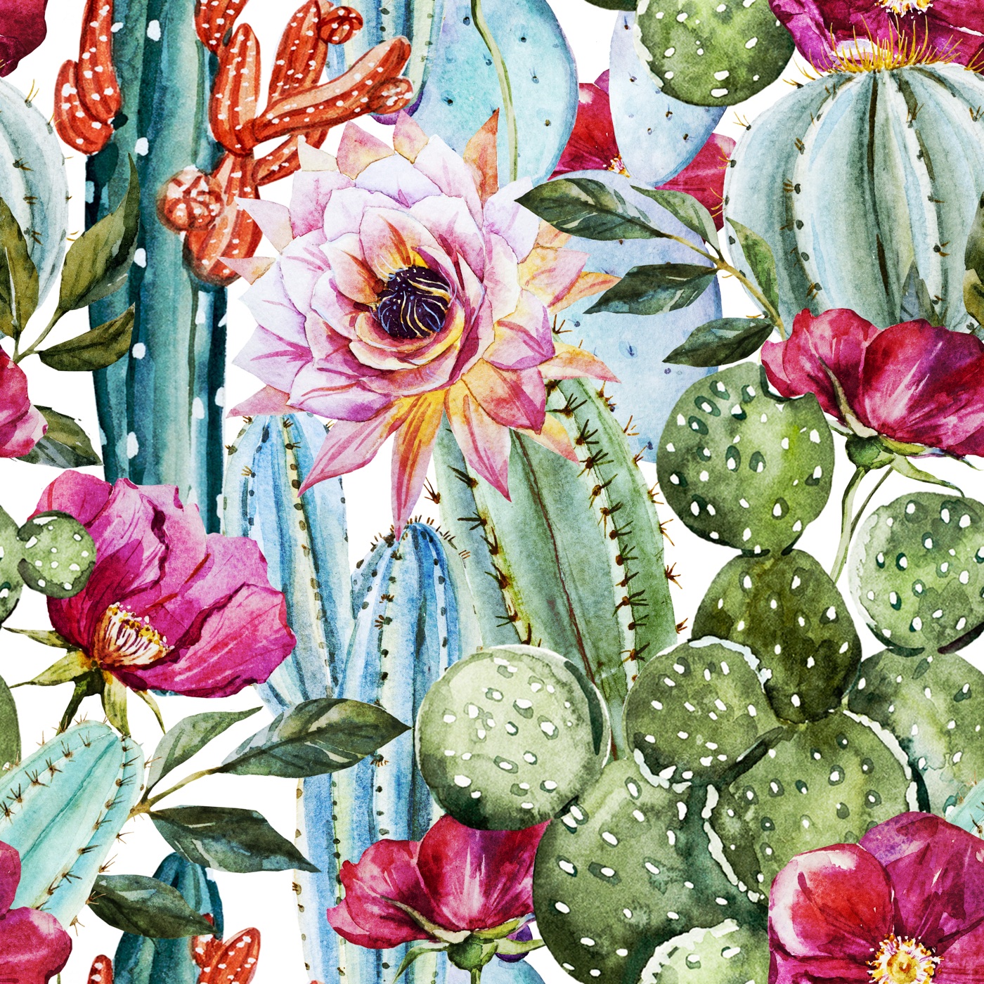 Vintage Cactus Bloom — sage green iPhone skin