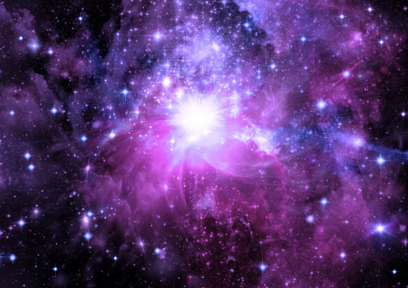 Violet Glowing Nebula — vaporwave Xbox skin