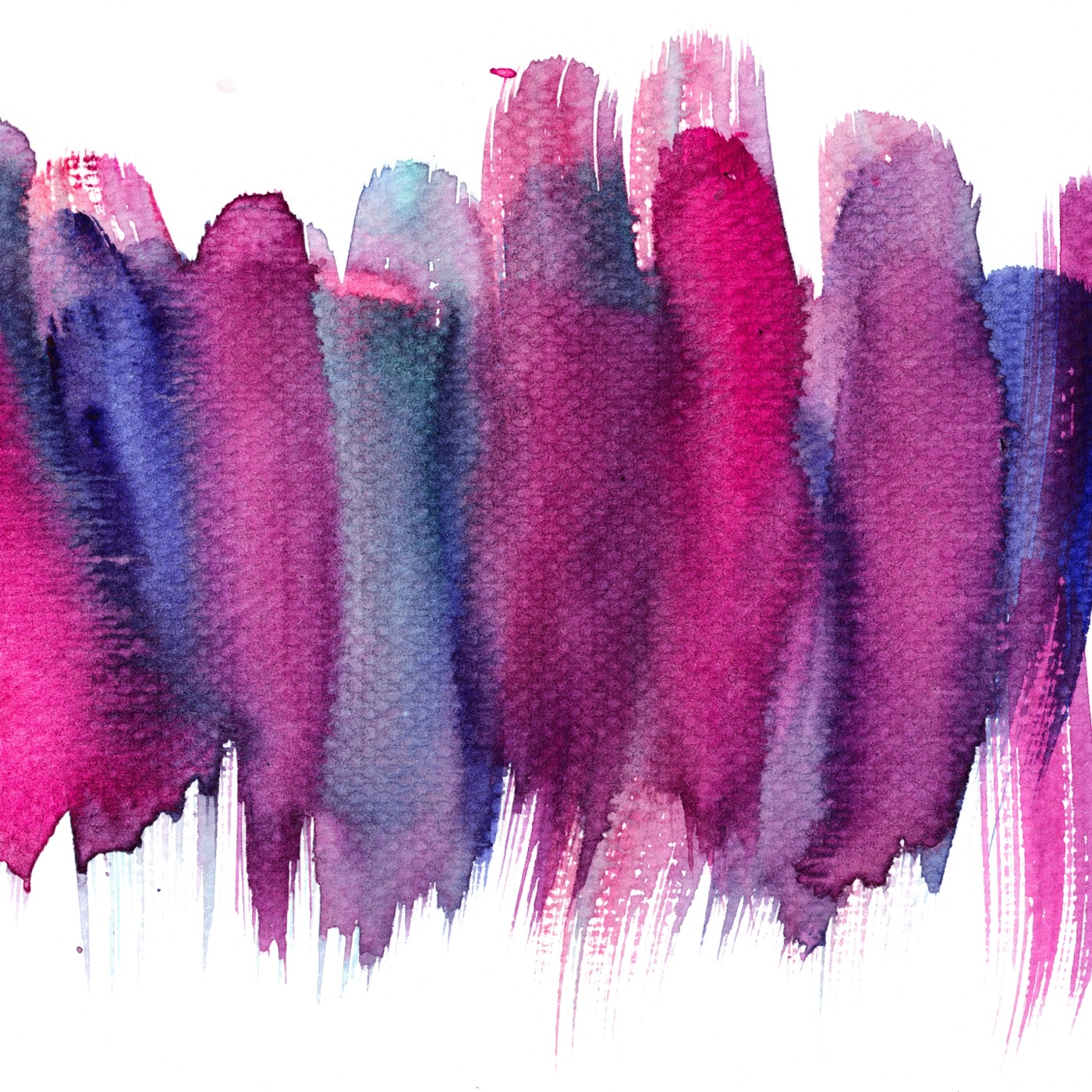 Violet Watercolor Strokes — abstract paint MacBook skin