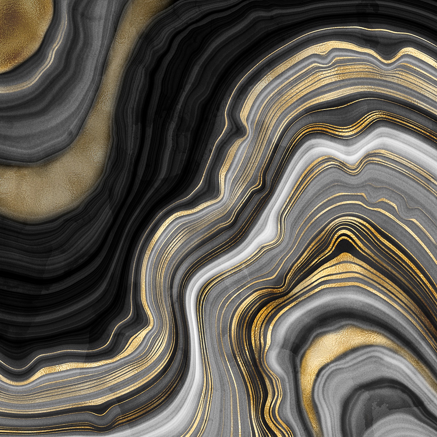 Vivid Agate Veins — gold Laptop skin